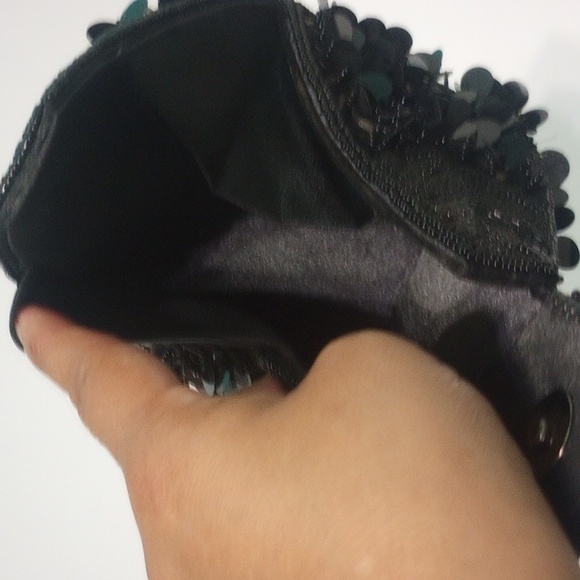 Vintage IN'S Mini Pyramid Beaded Sequence Wristlet/ Clutch - Picture 13 of 13